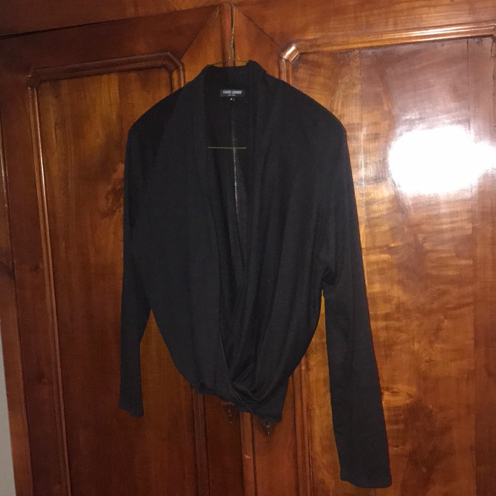 David Lerner knit wrap top